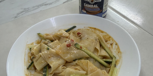 Sesame Broad Noodles with Sambal Tongkol