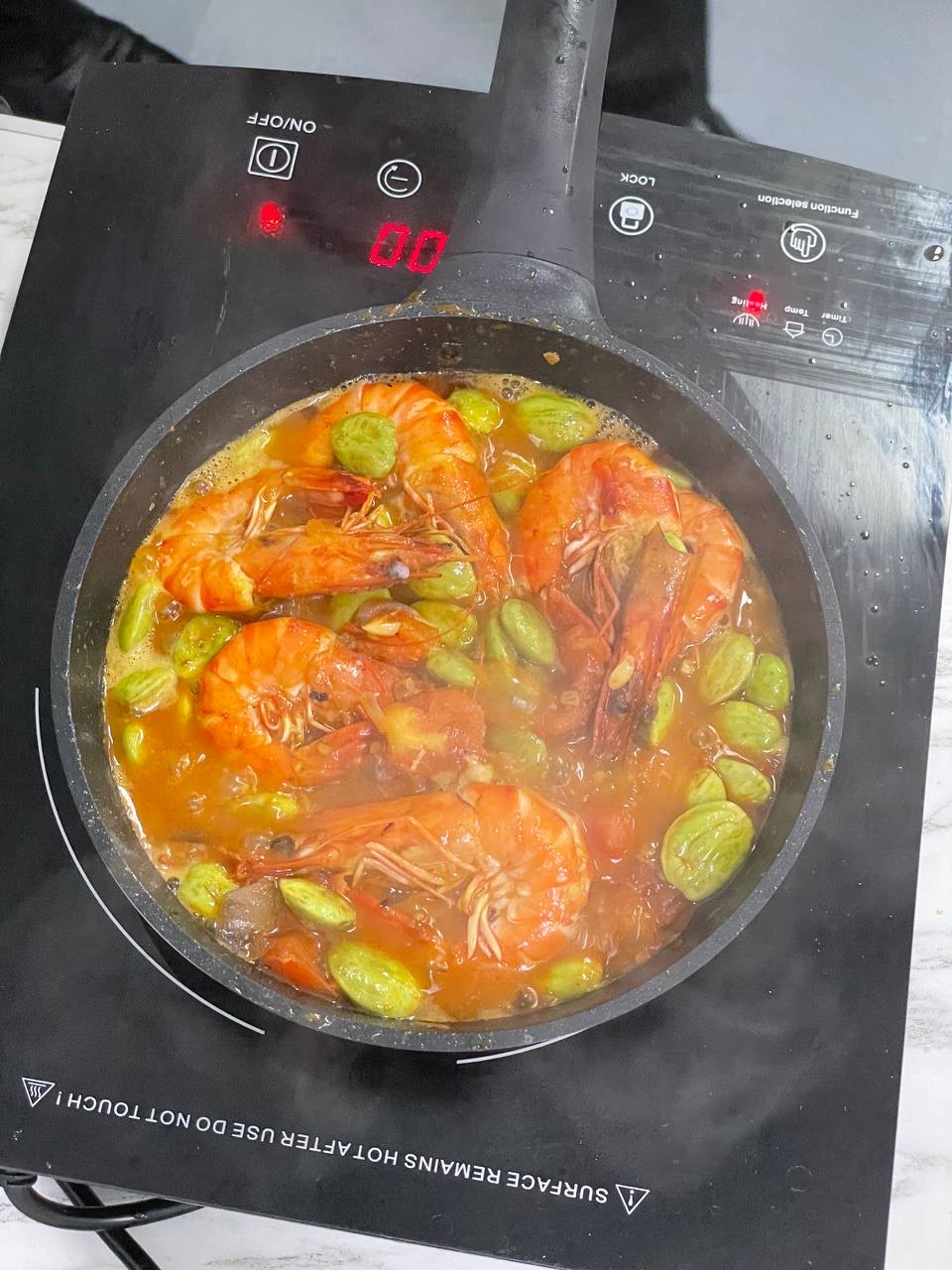 Petai Prawns with Sambal Belacan