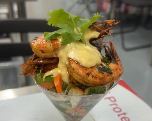 Spicy Prawn Tostada with Sambal Udang